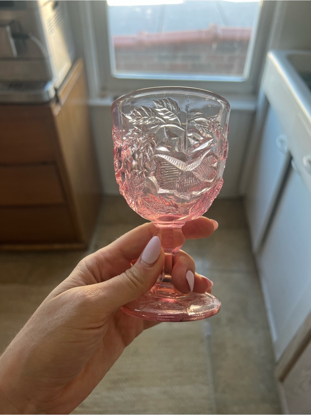 Madonna inn Goblet - 70s vintage glassware